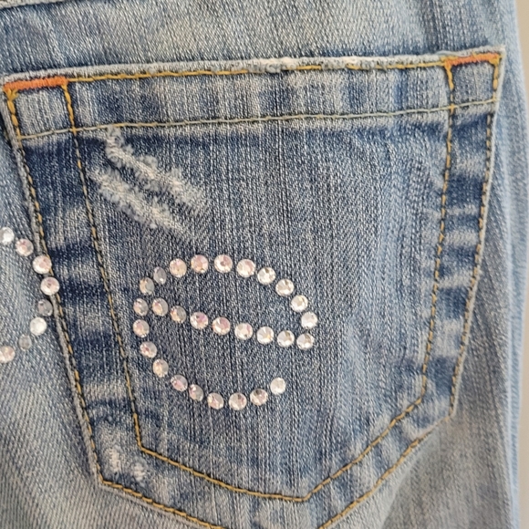 Bebe Rhinestone Flare Jeans - Picture 4 of 15